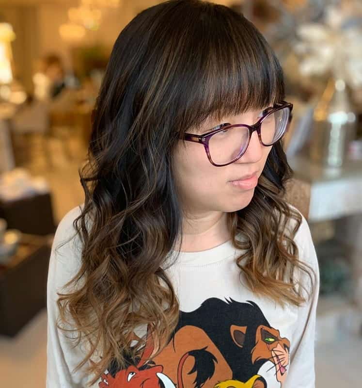 Bangs Hairstyle with Glasses