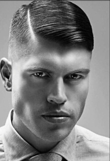 side parted barber hairstyle