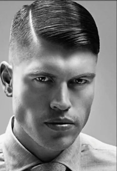 side parted barber hairstyle