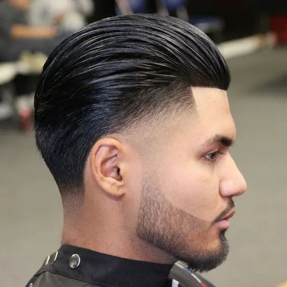 slicked back barber hairstyle