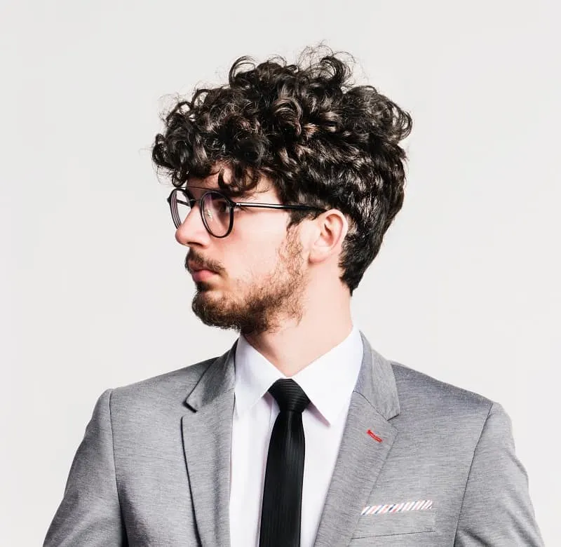 curly barber hairstyle