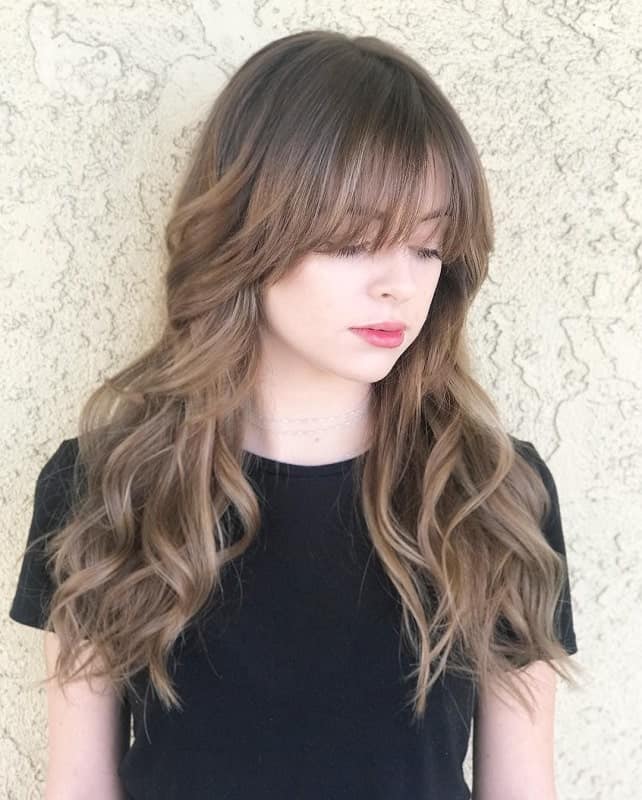 beach waves with bangs