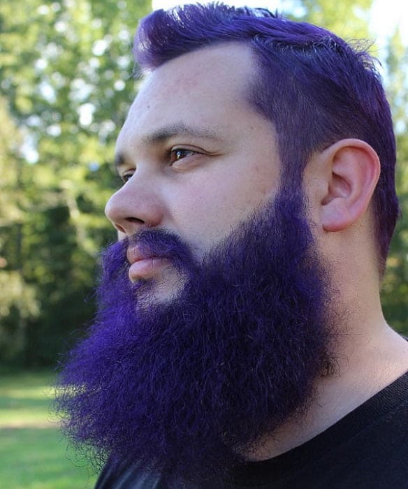 purple beard color for men