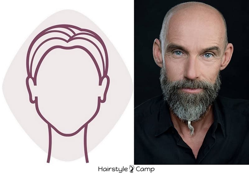 beard for bald men with diamond face
