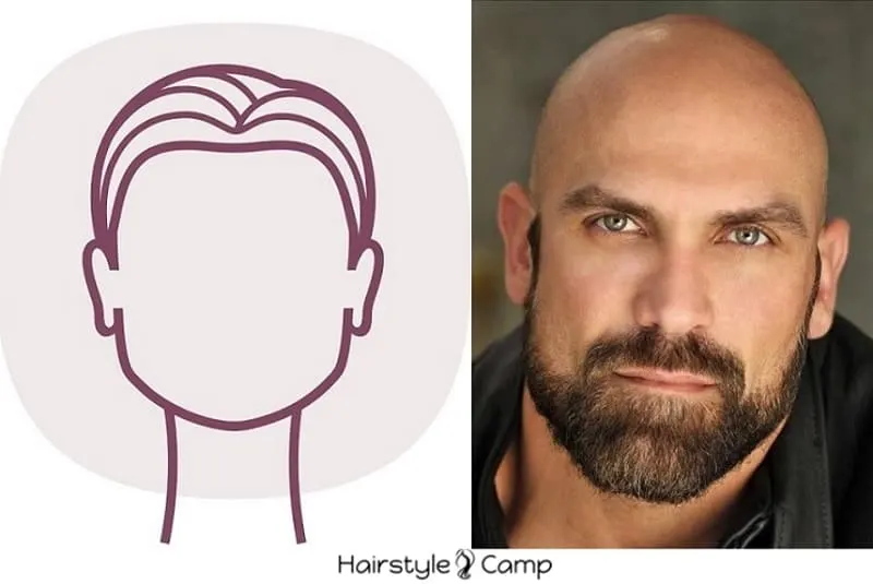 beard for shaved head men with square face