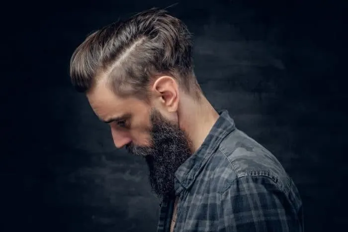 box beard with short hairstyle