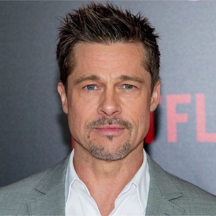 bearded celebrity over 50- Brad Pitt
