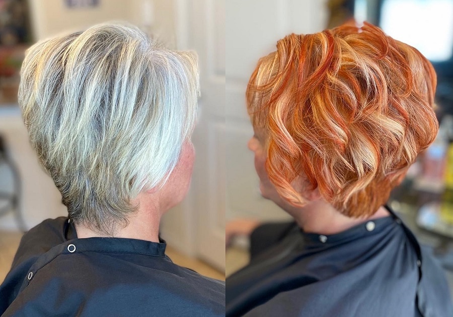 before and after pixie bob makeover over 50