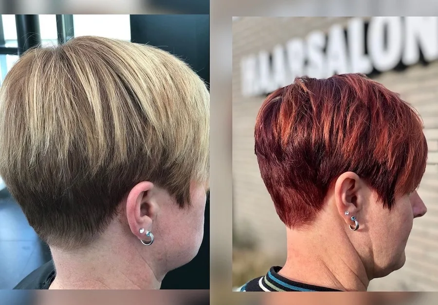 before and after pixie cut makeover over 50