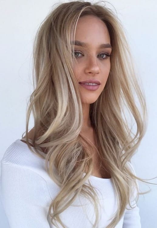 beige blonde long hair