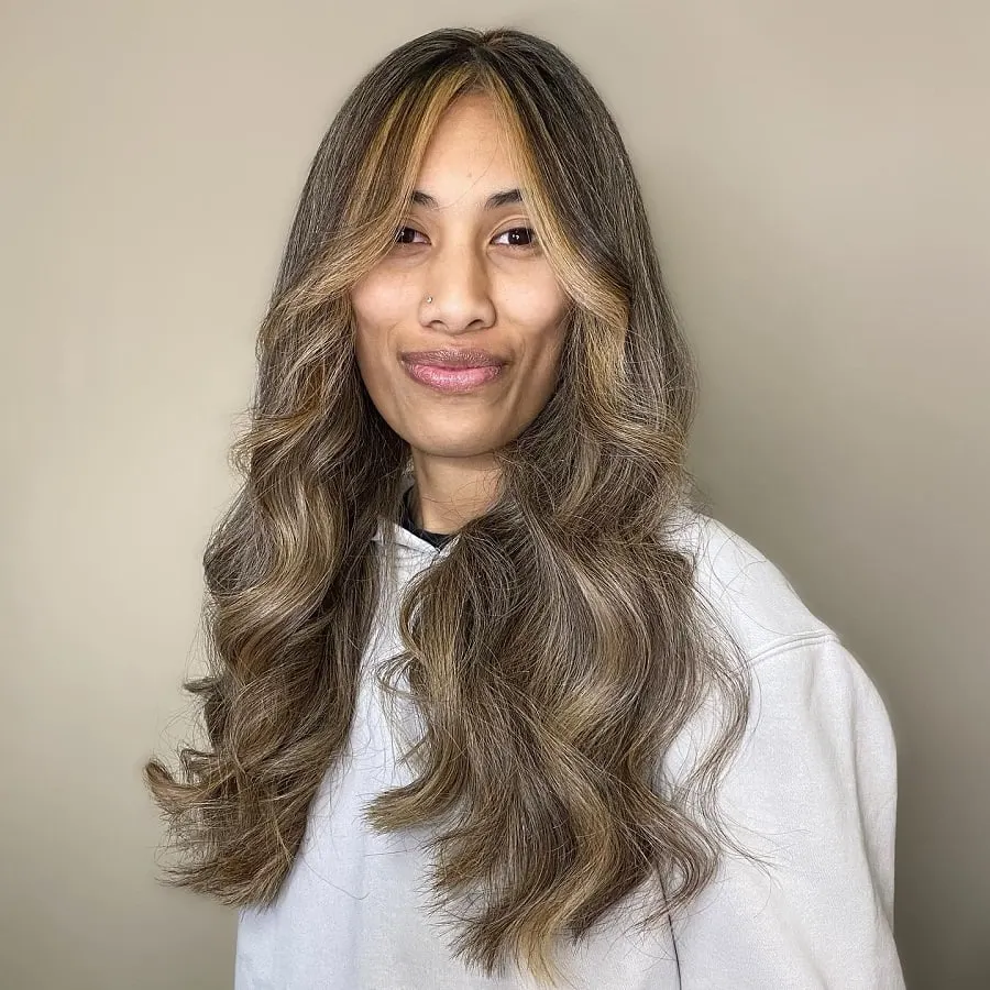 beige blonde highlights