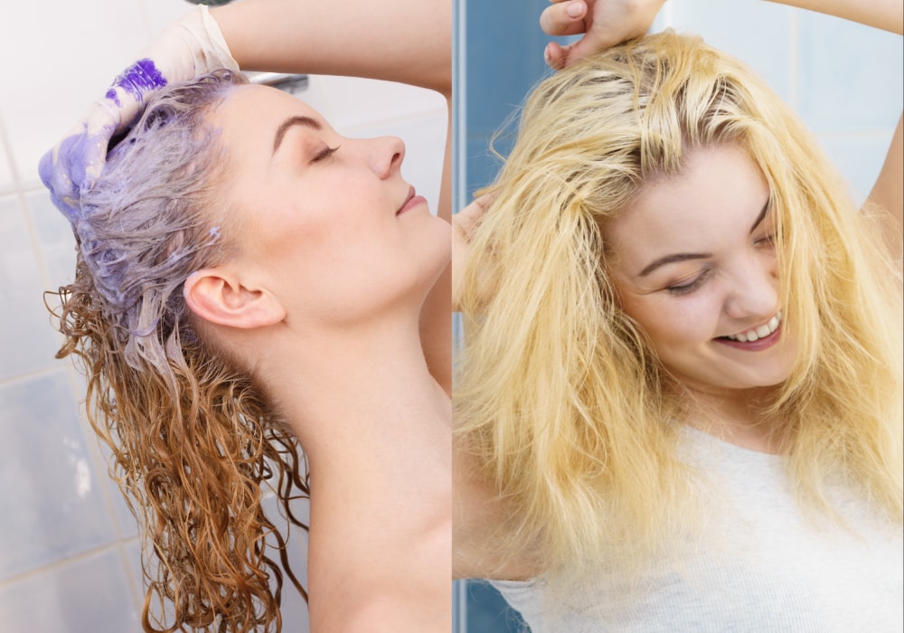 result of using purple shampoo