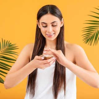 benefits of coconut oil before coloring hair