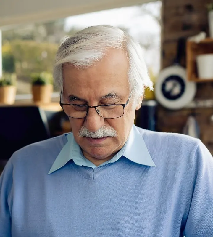 best haircut for older men with balding crown