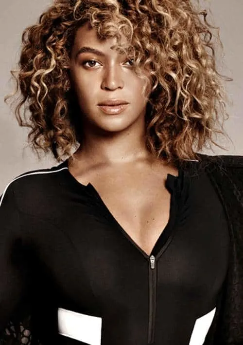 Beyonce Curly Blonde Hair