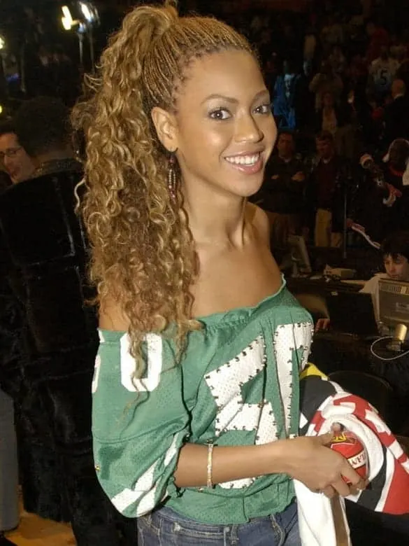 beyonce curly blonde hair