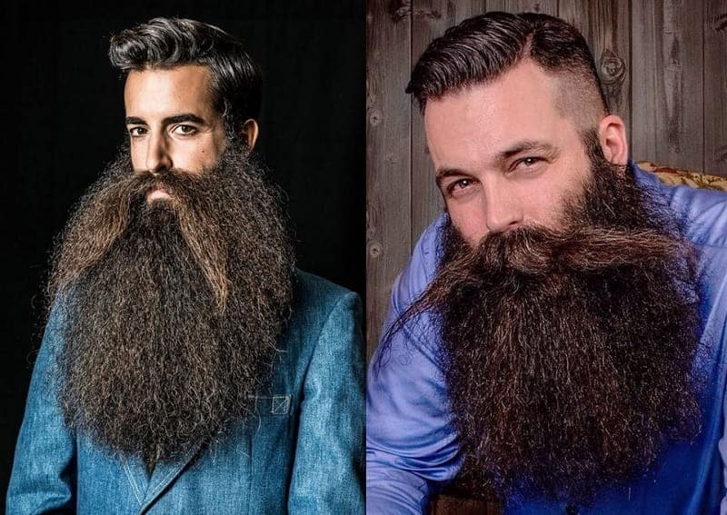bushy beard with big mustache