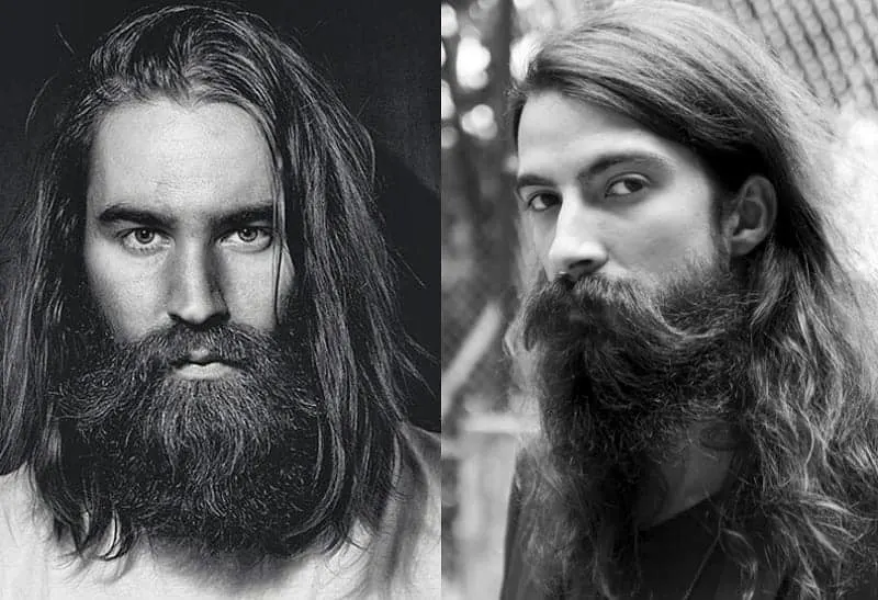 big beard with long hair