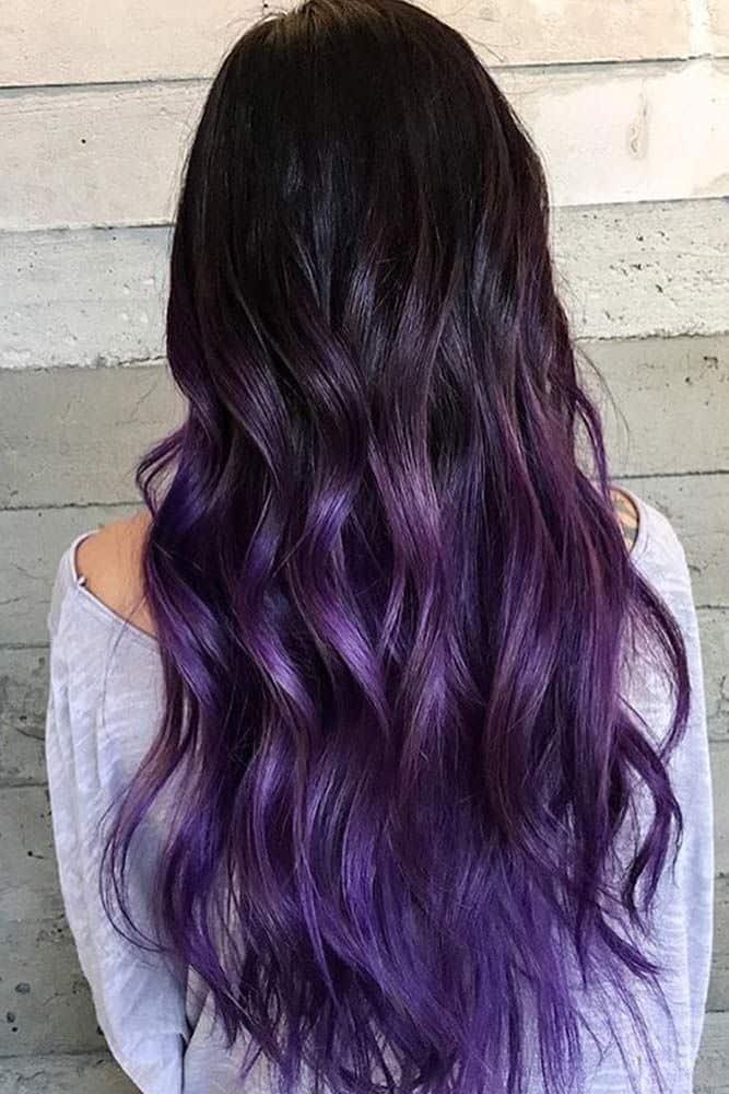 black dark purple hair