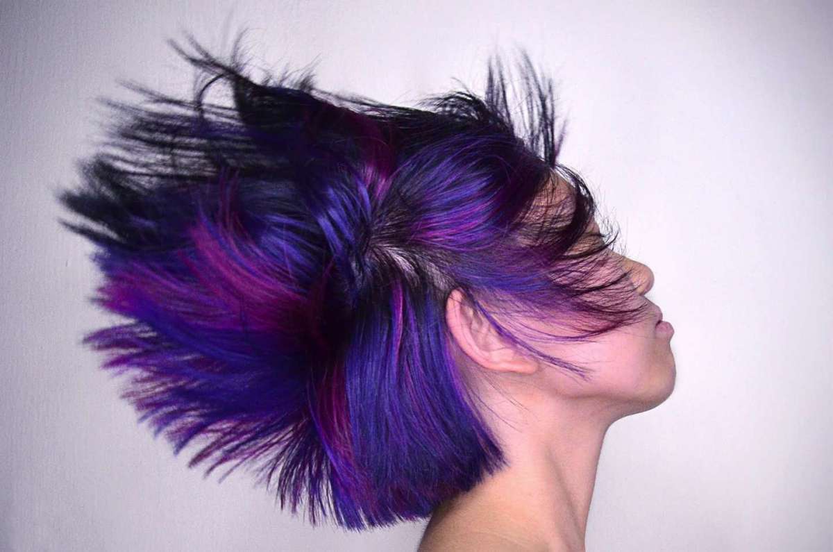 10 Brooding but Cool Black and Purple Hair Ideas
