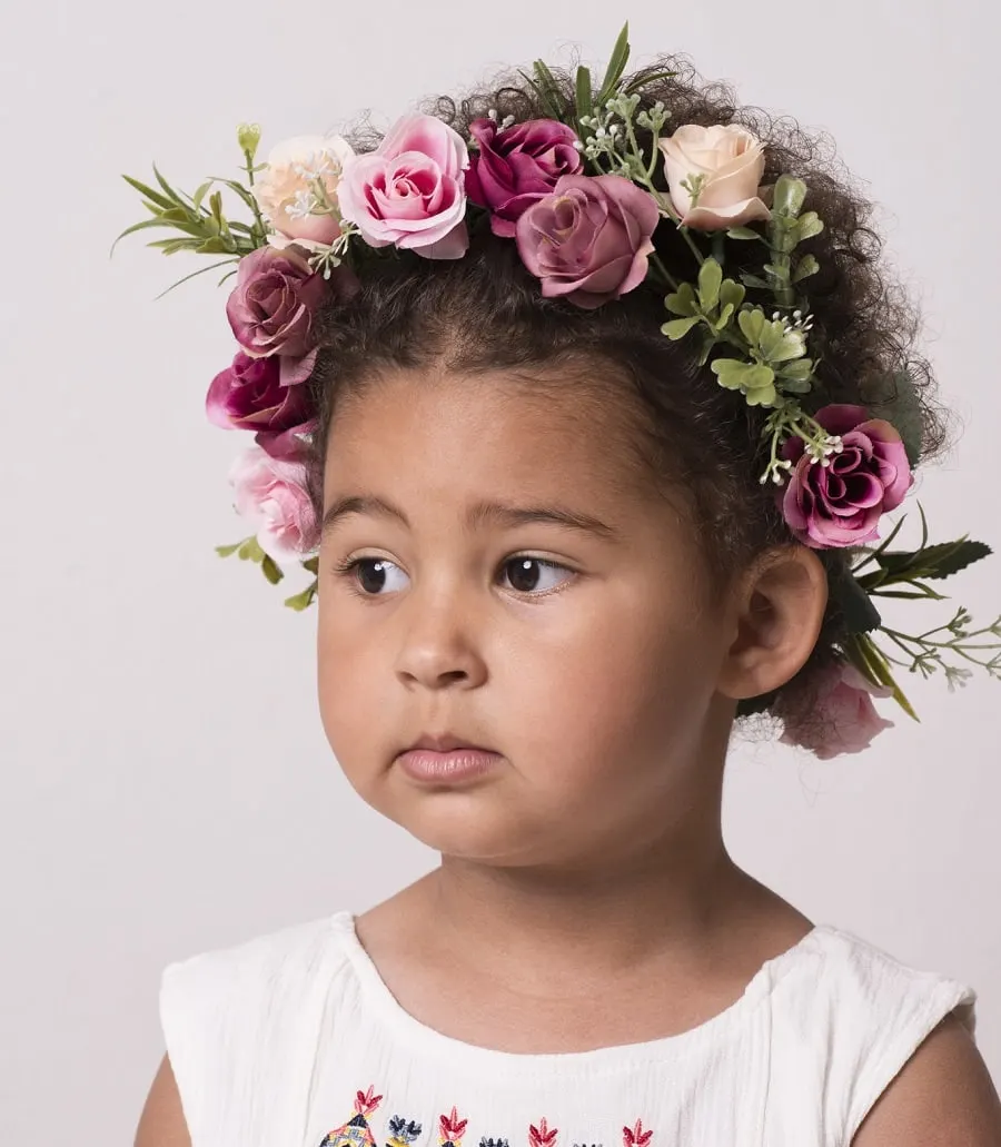 black baby flower girl hairstyle