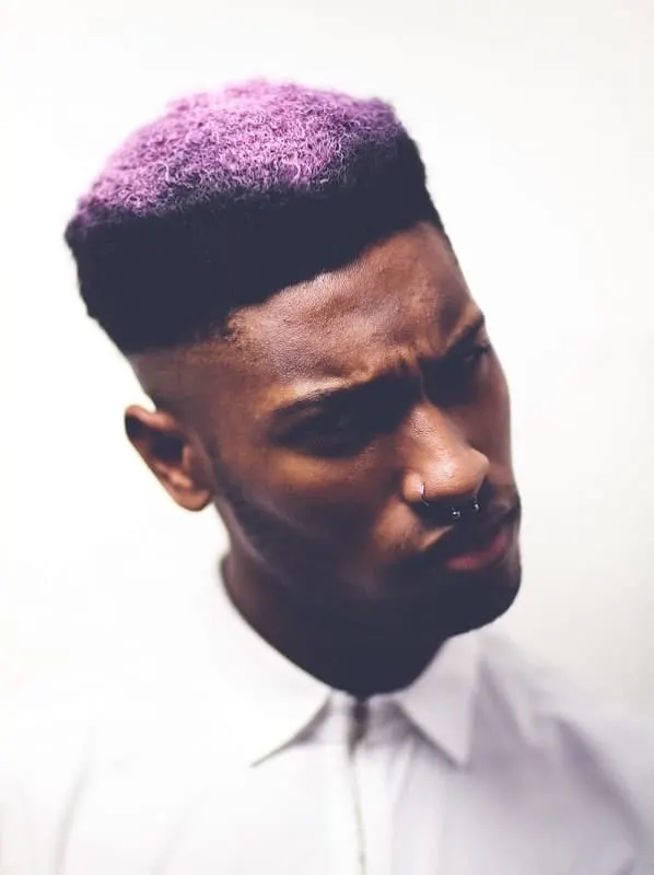 purple long top haircut for black boys