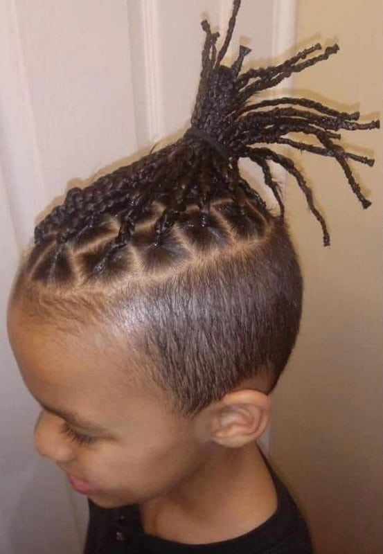black boy with ponytail