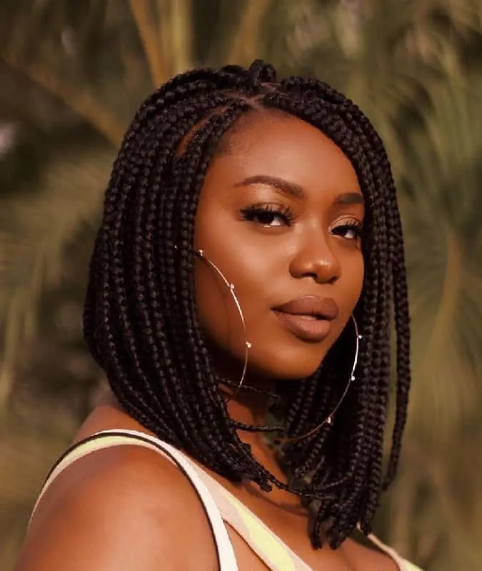 Black Braided Bob