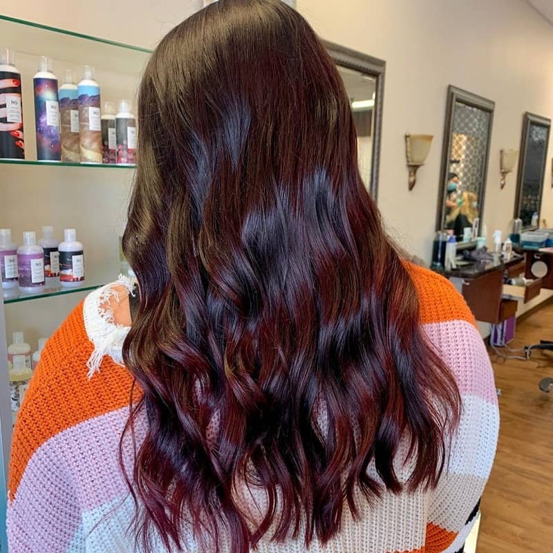 15 Perfect Examples of Cherry Cola Hair Colors To Try in 2022