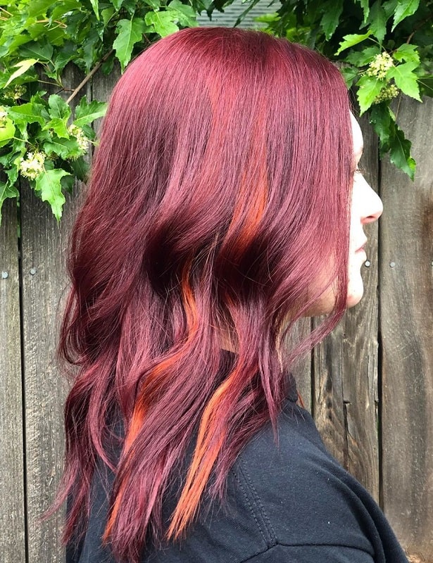 black cherry red hair