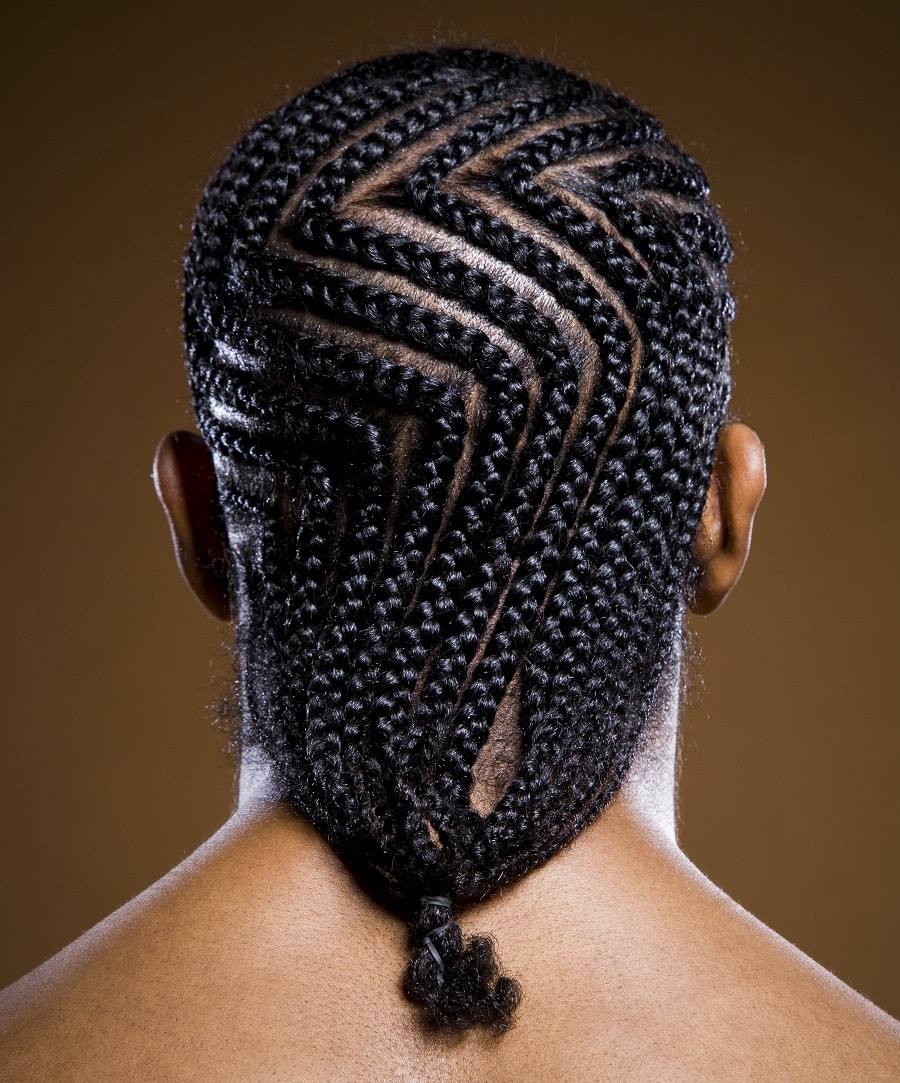 black cornrow braids for men