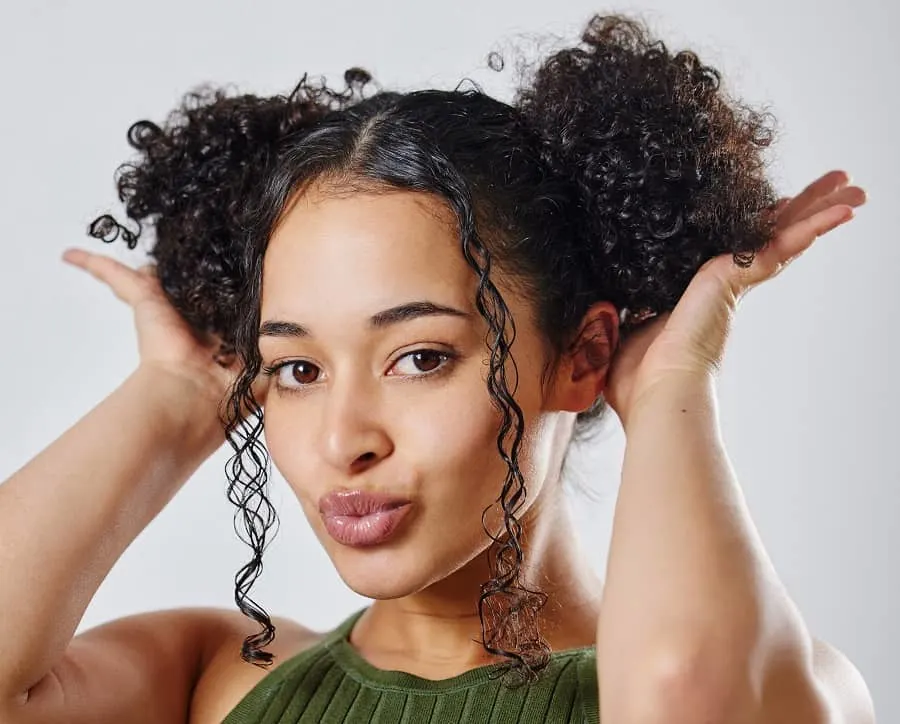 black curly updos