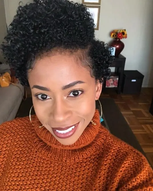 short black curly weave hairstyle