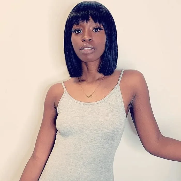 Blunt Bob With Bangs for Black Girls