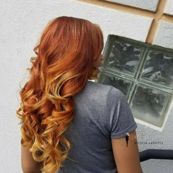 black girl with ginger red hair