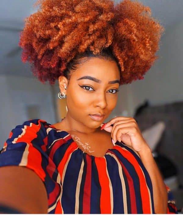 black women ginger afro hair 