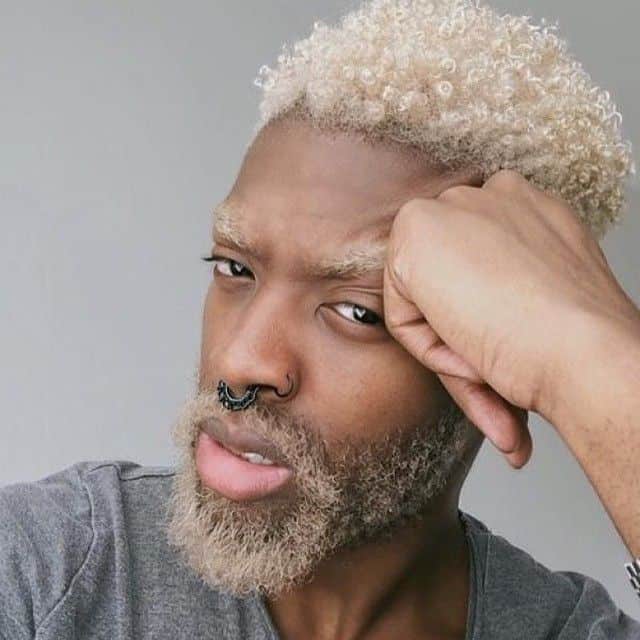 black guy with blonde hair