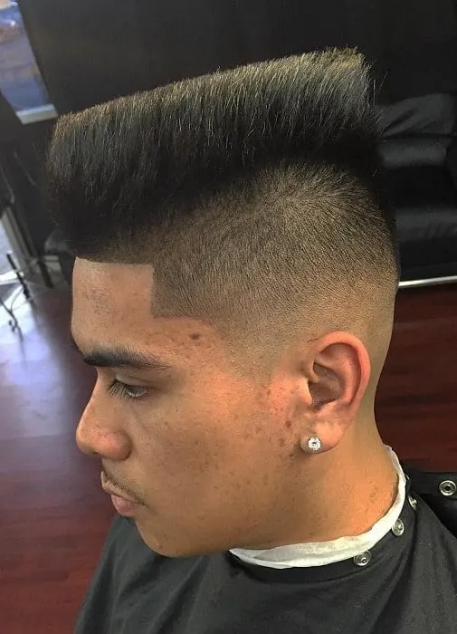 black men's flat top mohawk