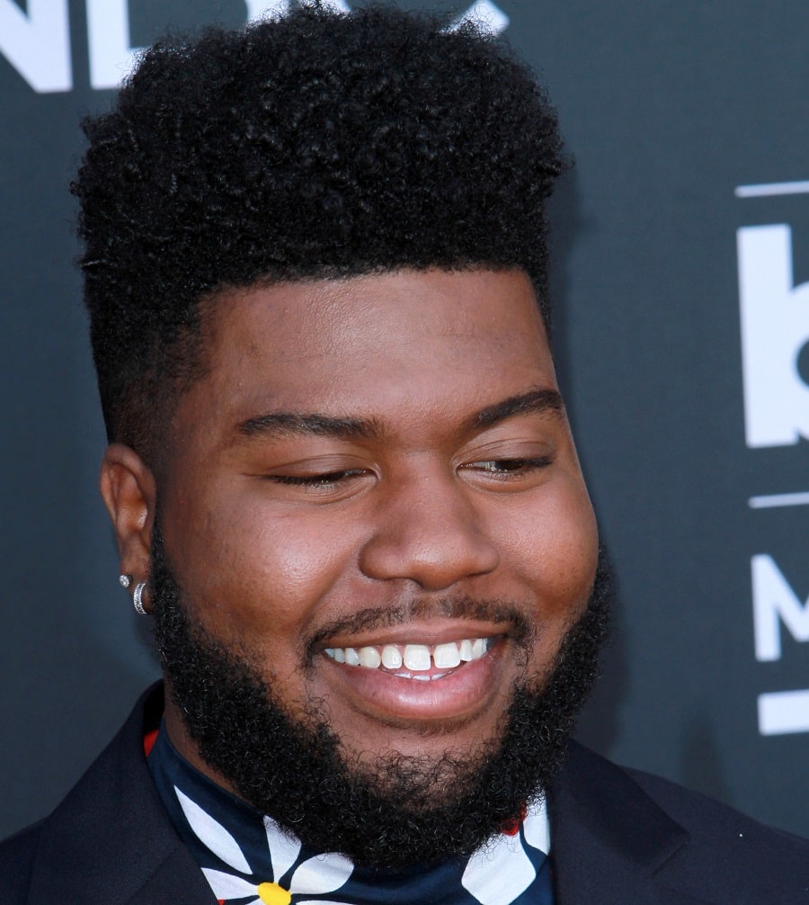 black male celebrity with curly hair-Khalid