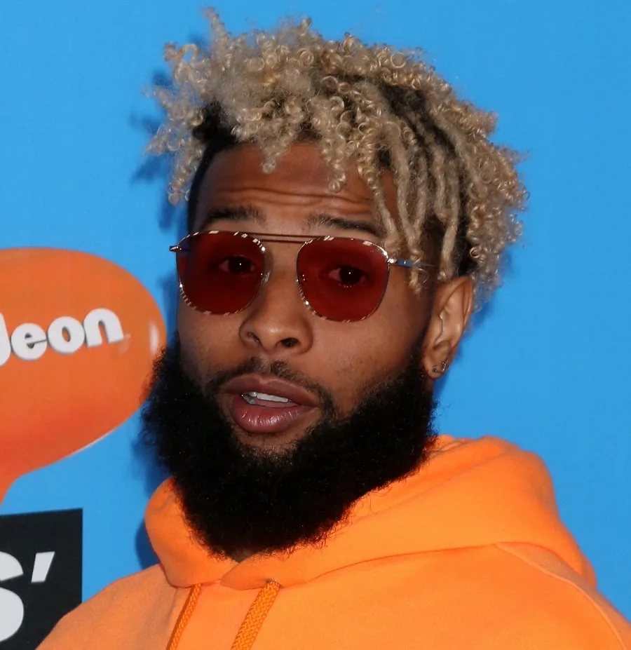 black male celebrity with curly hair-Odell Beckham Jr.