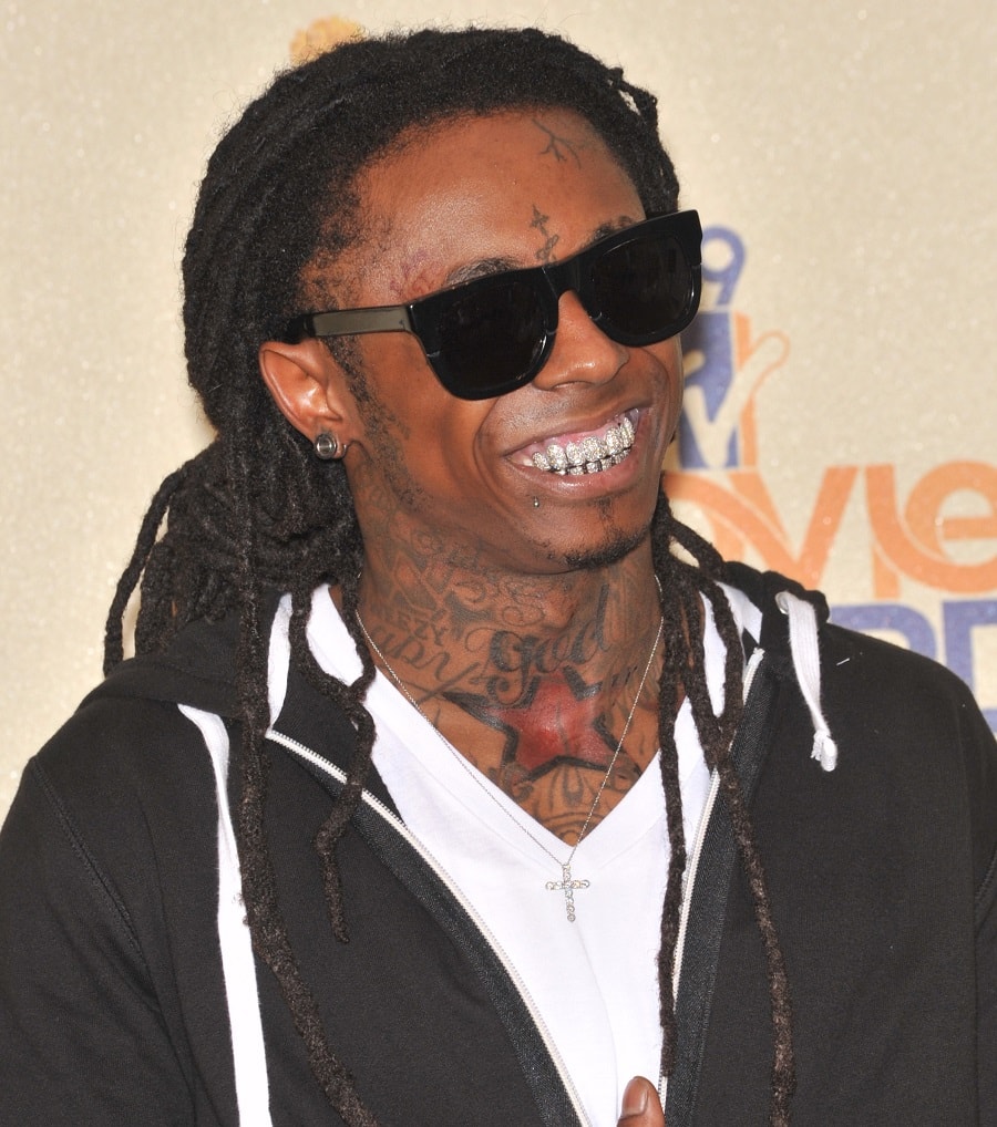 black male celebrity with dreads-Lil Wayne
