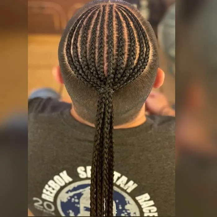 braided ponytail for black men 