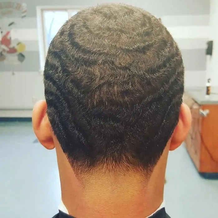 black men 360 waves hairstyle