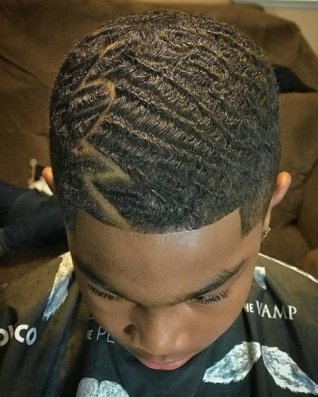 black men hair waves