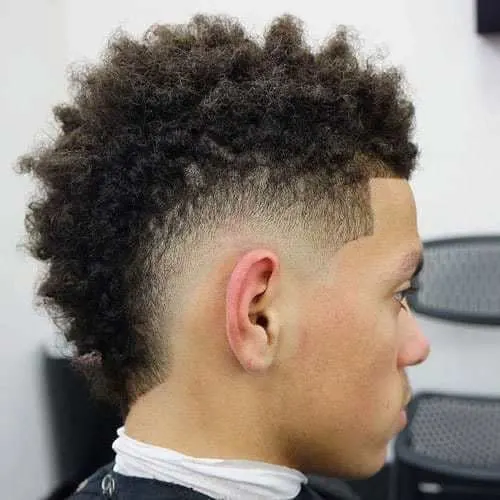 curly mohawk for black men