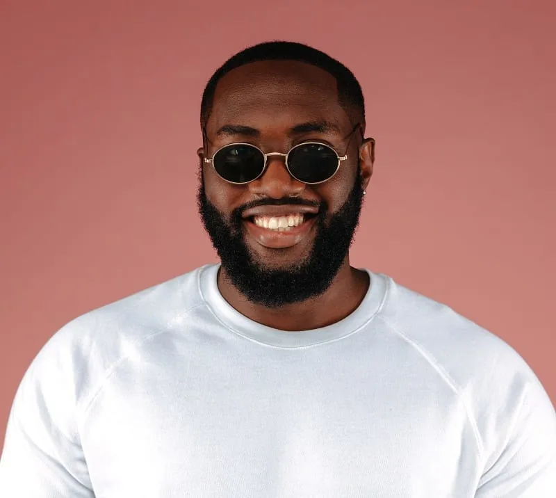 black men's beard and mustache