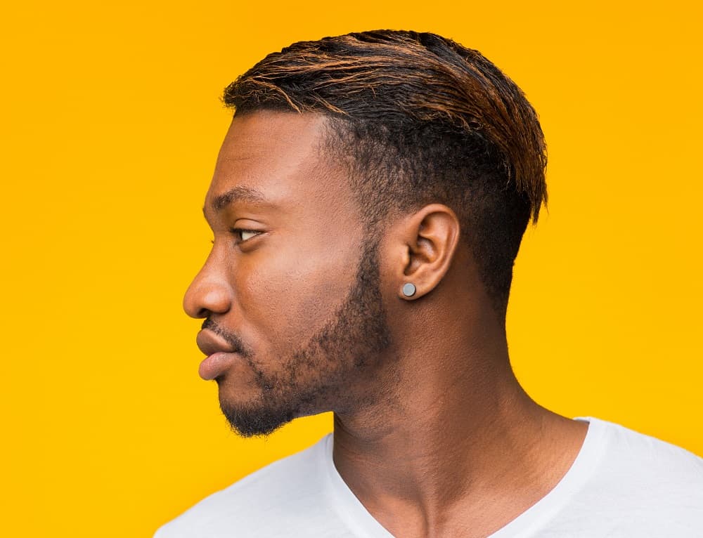 black men's conk hair with undercut