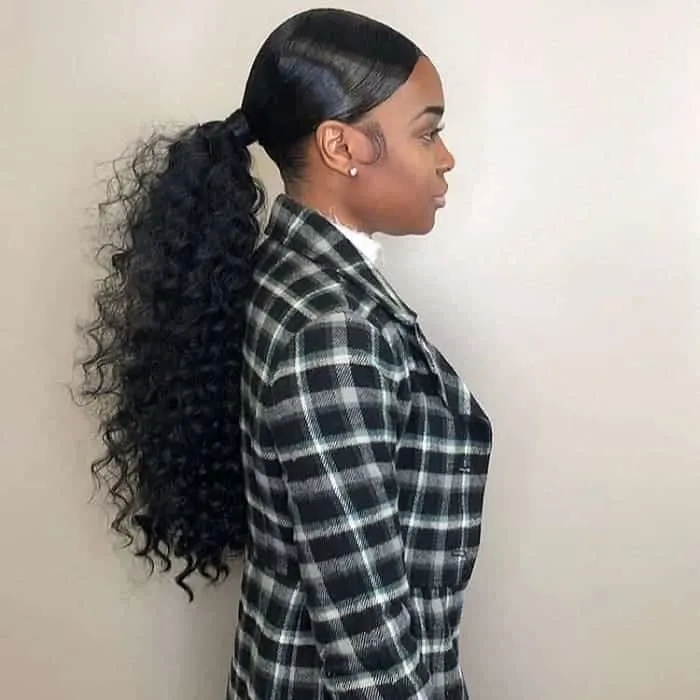 low ponytails for black women