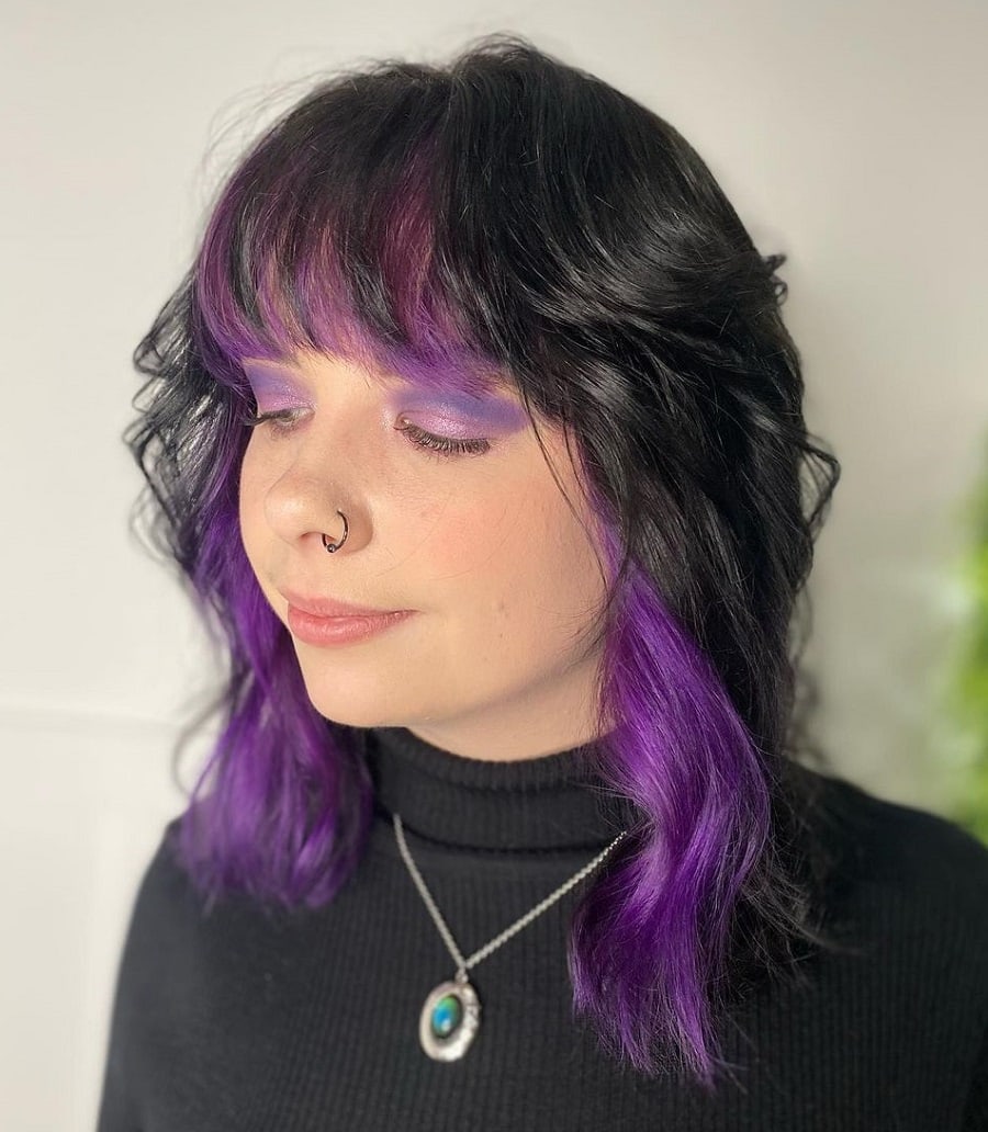 Black fire with purple underneath