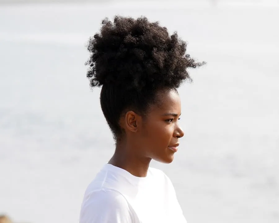 black updo for vacation